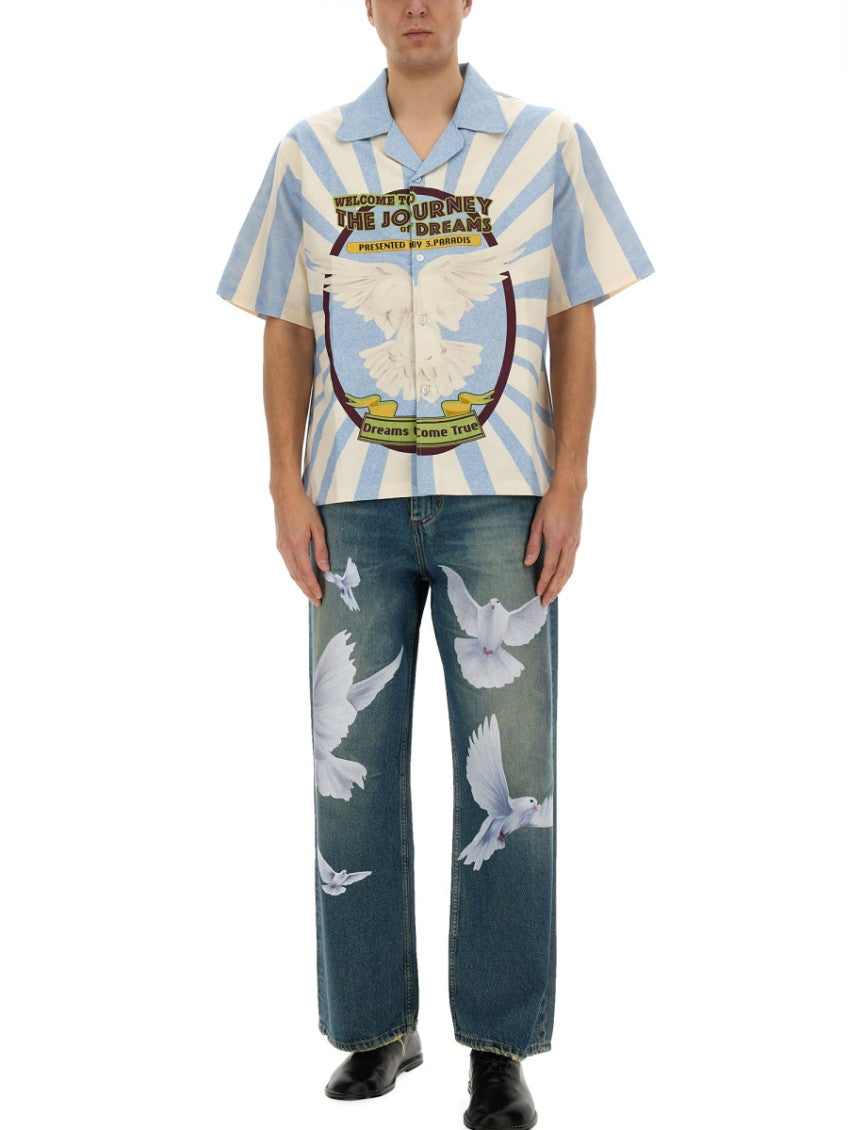Sky Blue Graphic Shirt 2