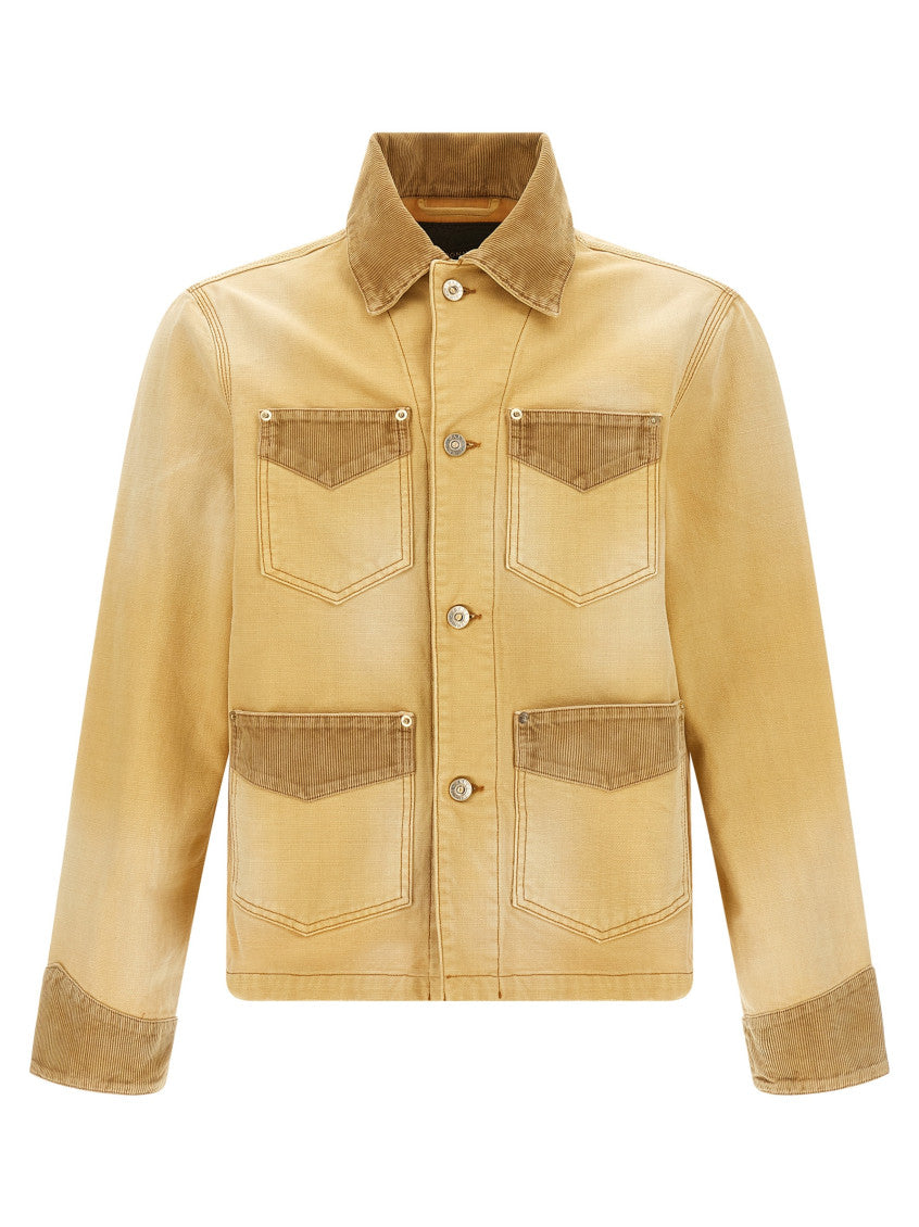 Beige Shirt Collar Jacket 1