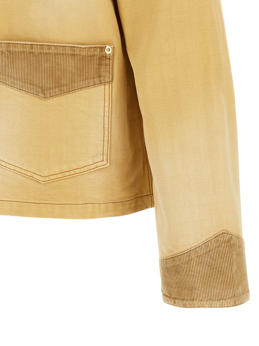 Beige Shirt Collar Jacket 4