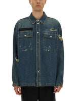 Dark Blue Distressed Shirt 1