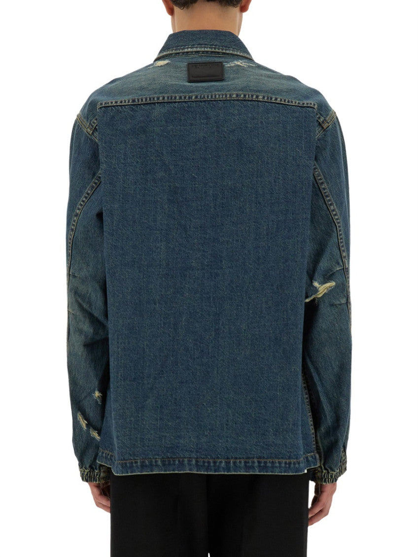 Dark Blue Distressed Shirt 3