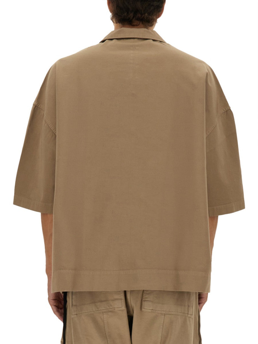 Brown Oversized Solid Shirt 3