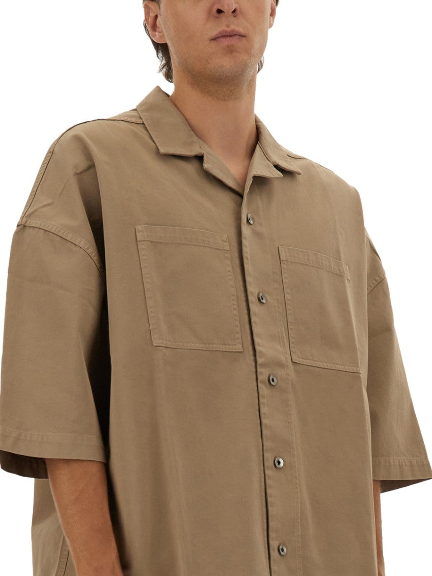 Brown Oversized Solid Shirt 4