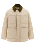 Beige Solid Jacket 1