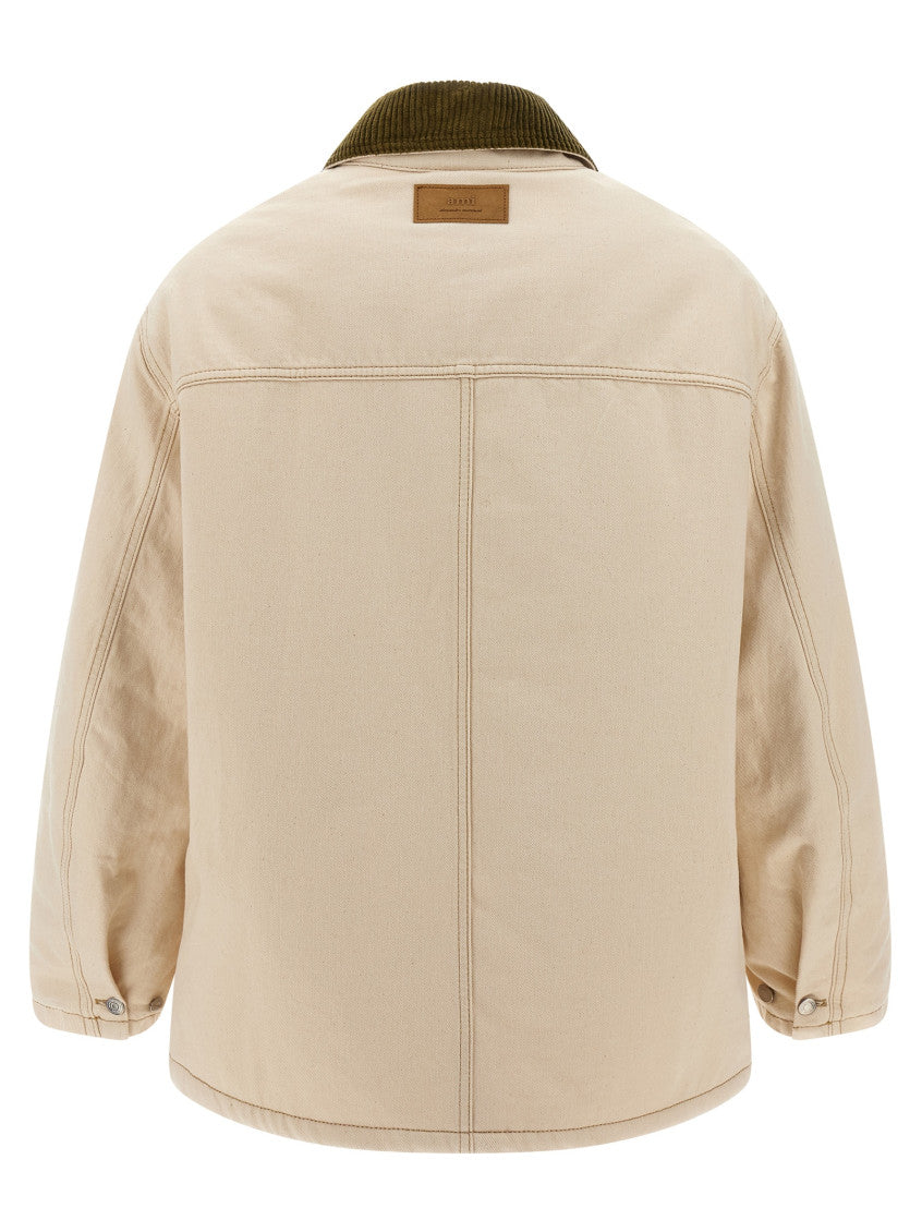 Beige Solid Jacket 2