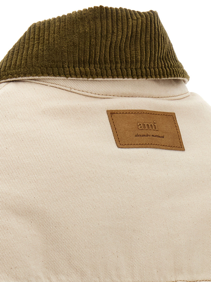 Beige Solid Jacket 4