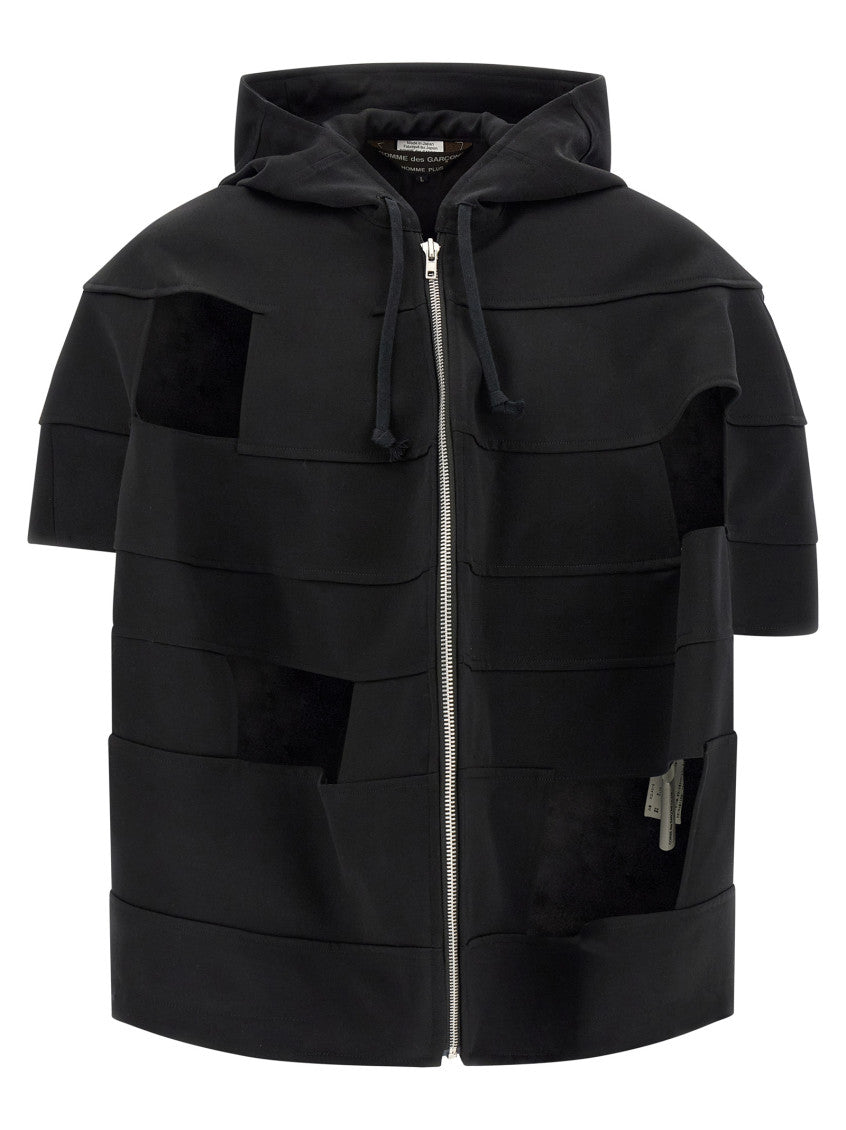 Black Solid Hood Jacket 1