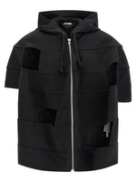 Black Solid Hood Jacket 1