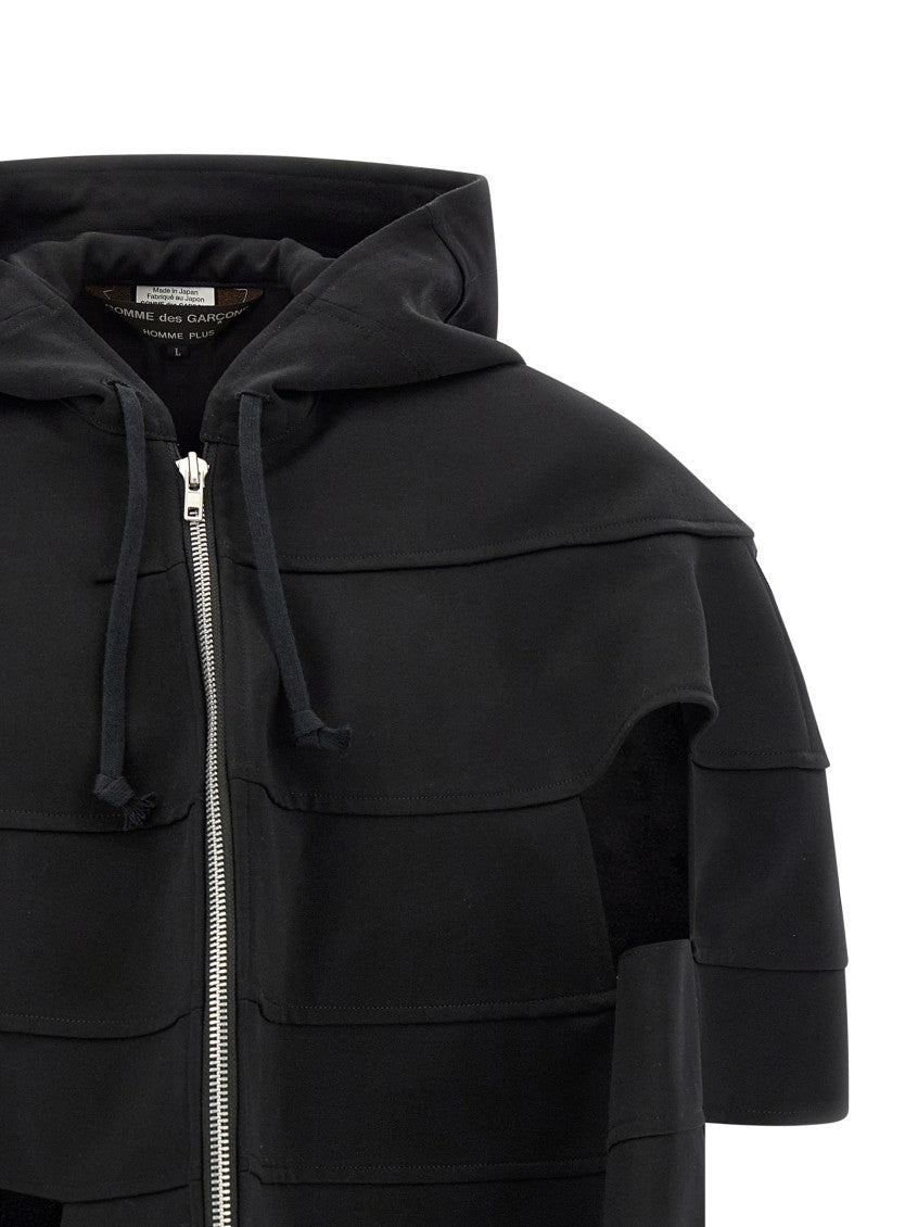 Black Solid Hood Jacket 3