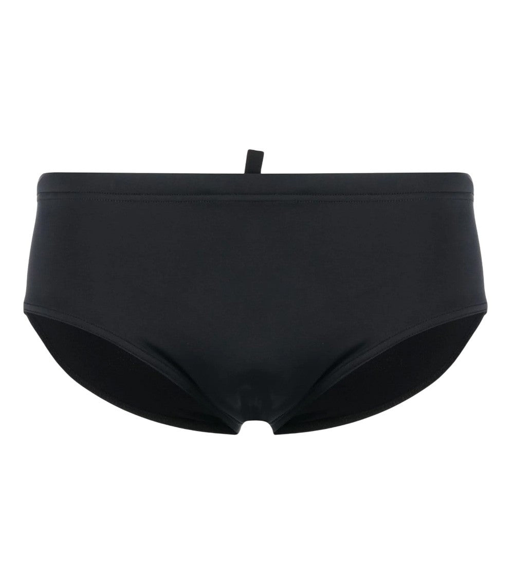 Black Solid Swim Brief 1