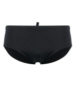 Black Solid Swim Brief 1