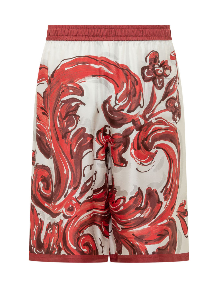 Red Abstract Shorts 2