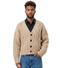 Beige V Neck Cardigan 1