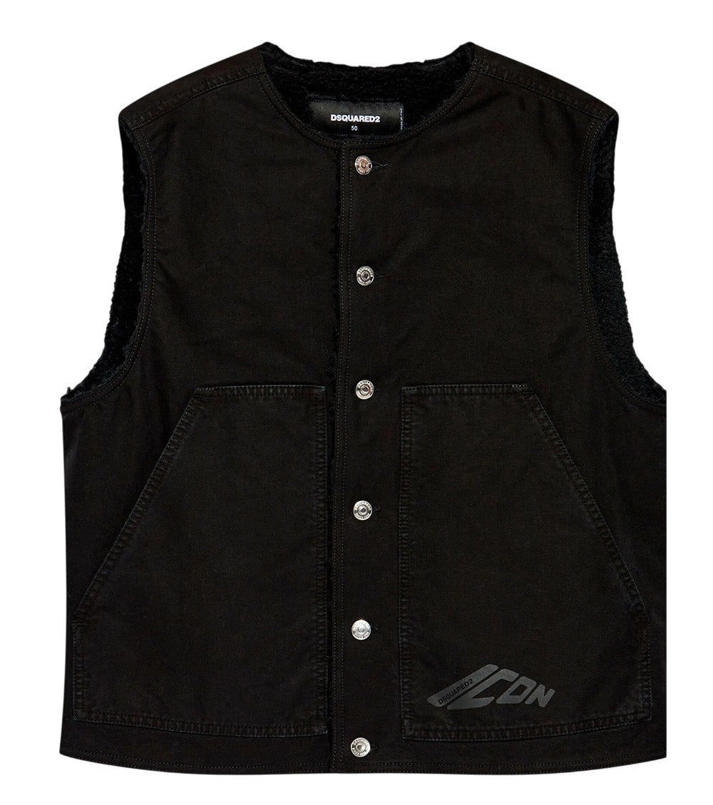 Black Logo Denim Jacket 1