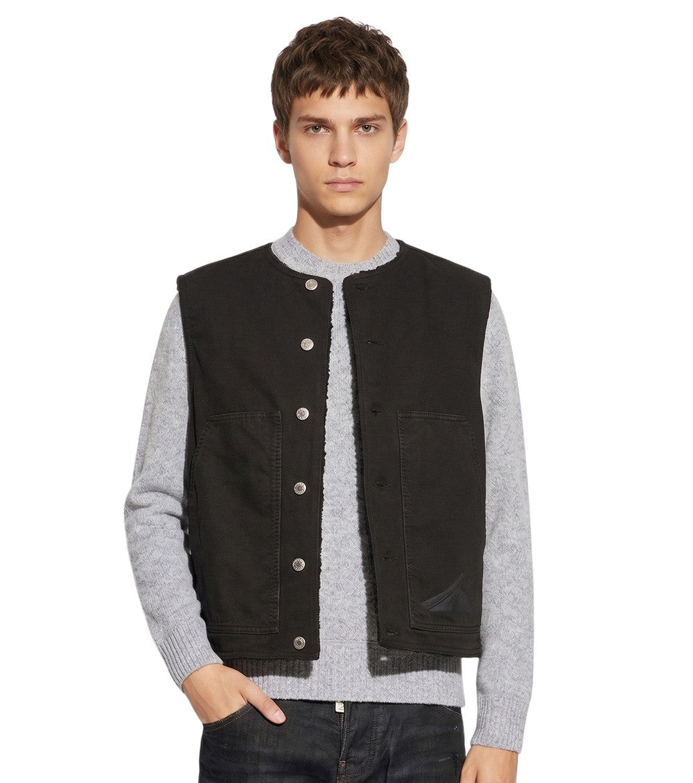 Black Logo Denim Jacket 2