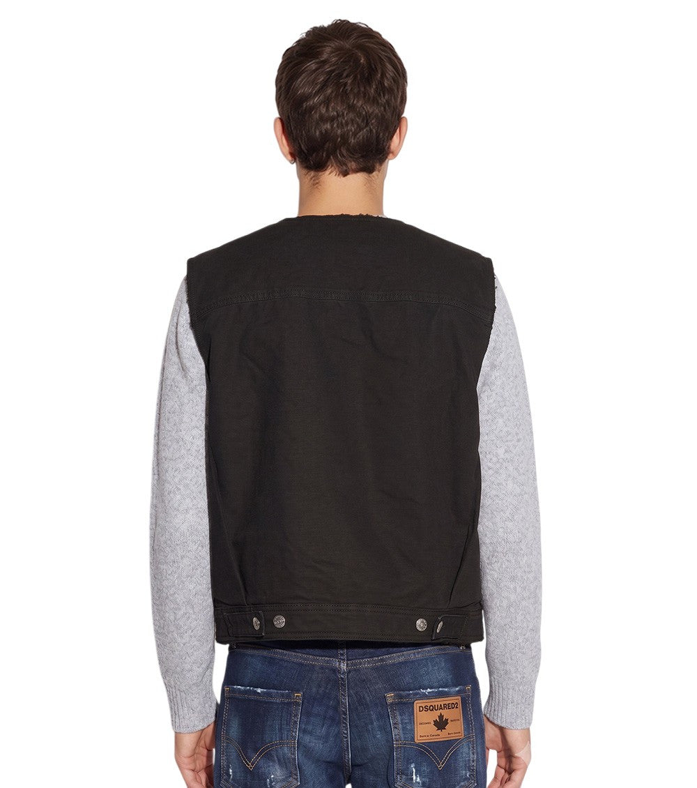Black Logo Denim Jacket 3