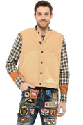 Beige Round Neck Jacket 1