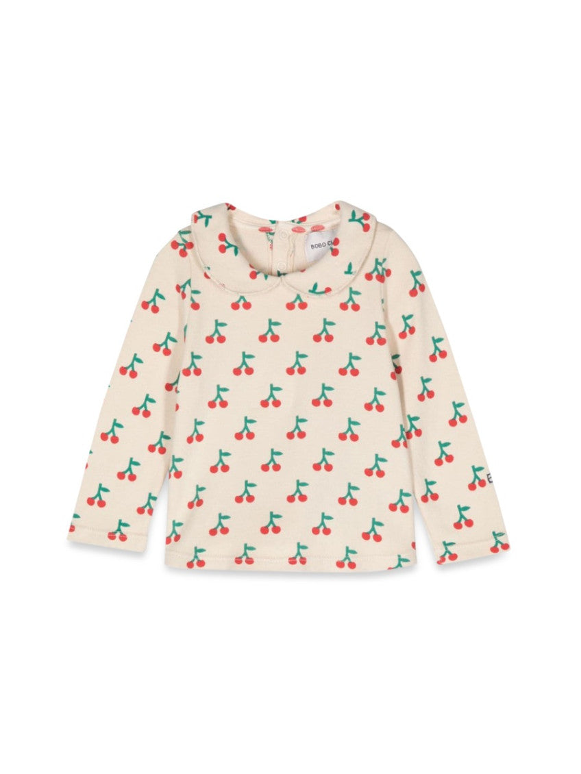 White baby cherry all over collar t-shirt 1