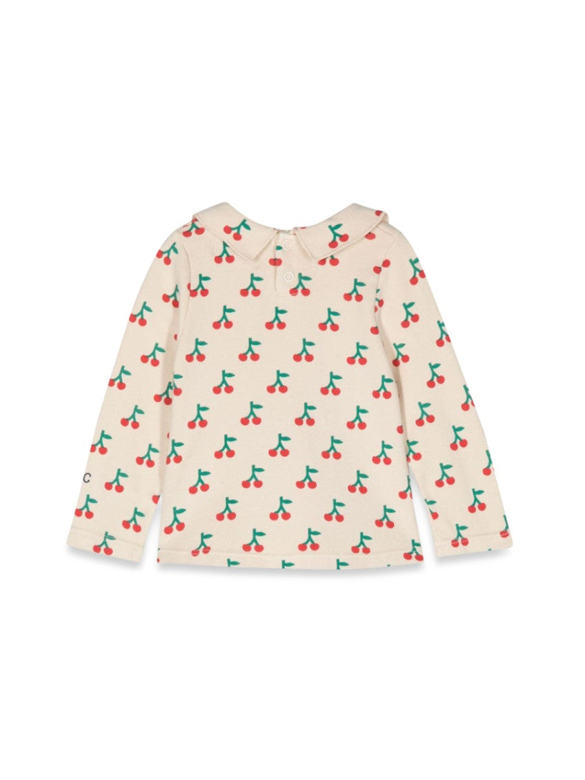 White baby cherry all over collar t-shirt 2