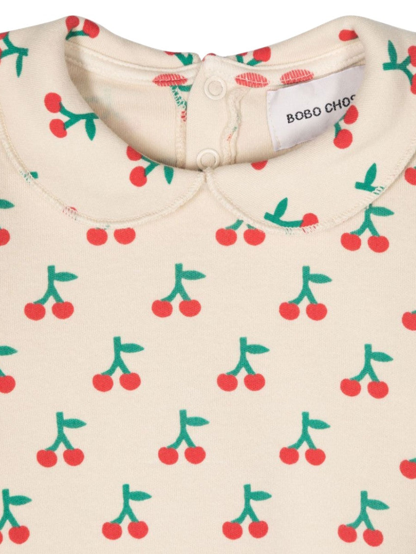 White baby cherry all over collar t-shirt 3
