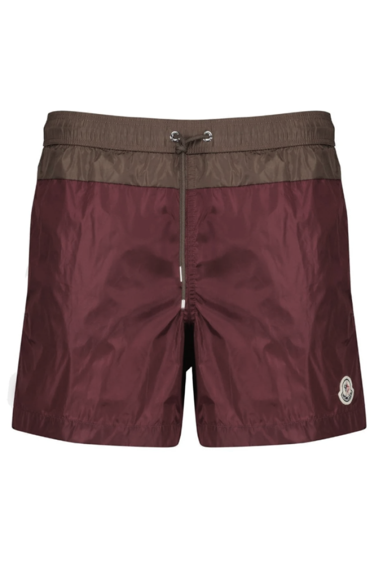 Maroon Logo Swim Shorts 1