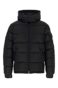 Black Quilted Hooded Jacket 1