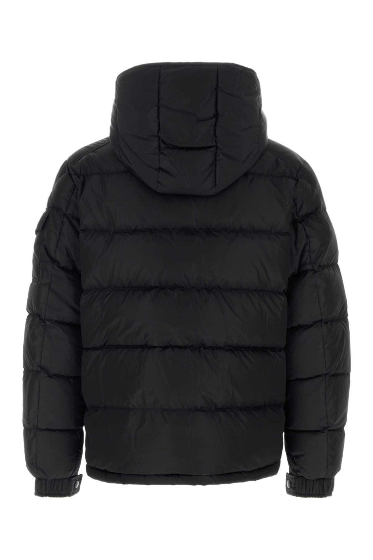 Black Quilted Hooded Jacket 2