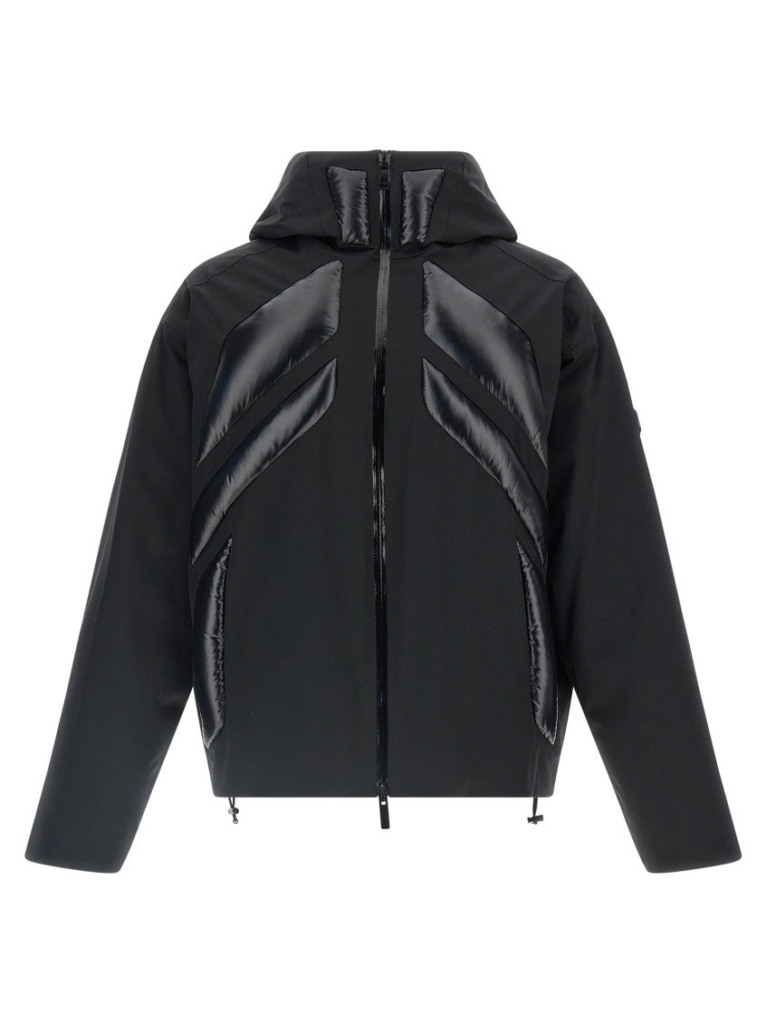 Black Solid Hood Jacket 1