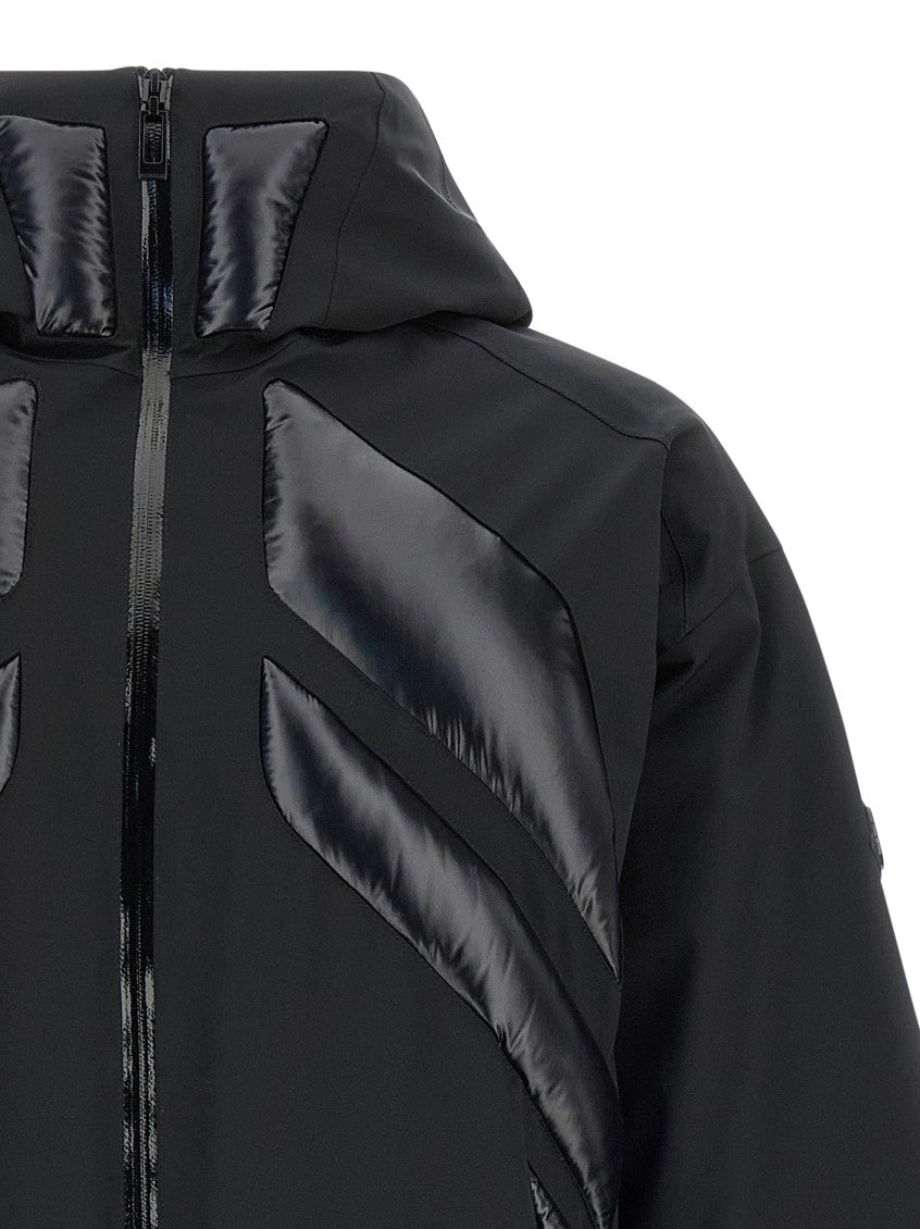 Black Solid Hood Jacket 3