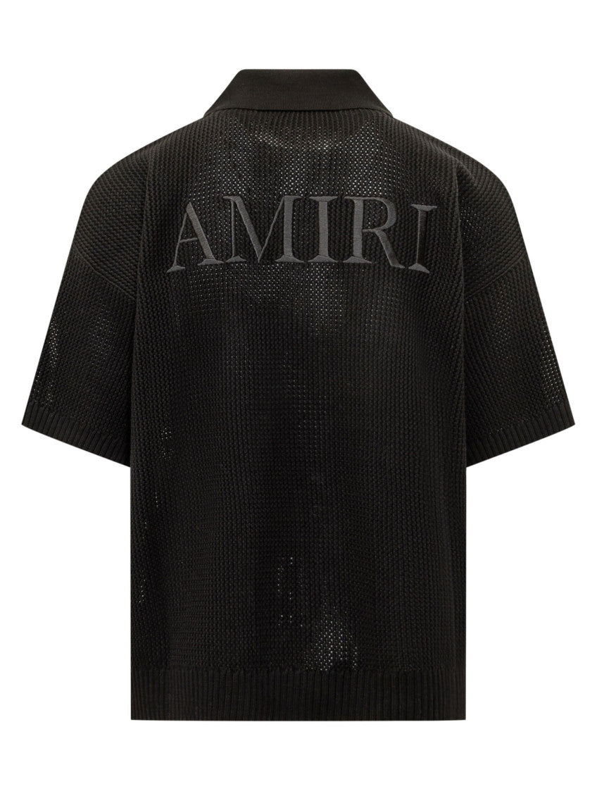 Black Regular Crochet Shirt 2