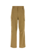 Beige Solid Cargos Trouser 1