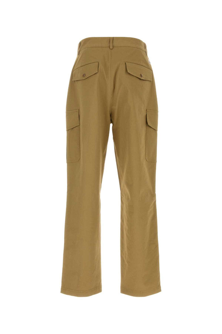 Beige Solid Cargos Trouser 2