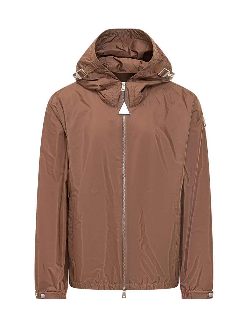 Brown Solid Hood Jacket 1