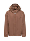 Brown Solid Hood Jacket 1