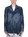 Blue Peaked Lapel Blazer 1