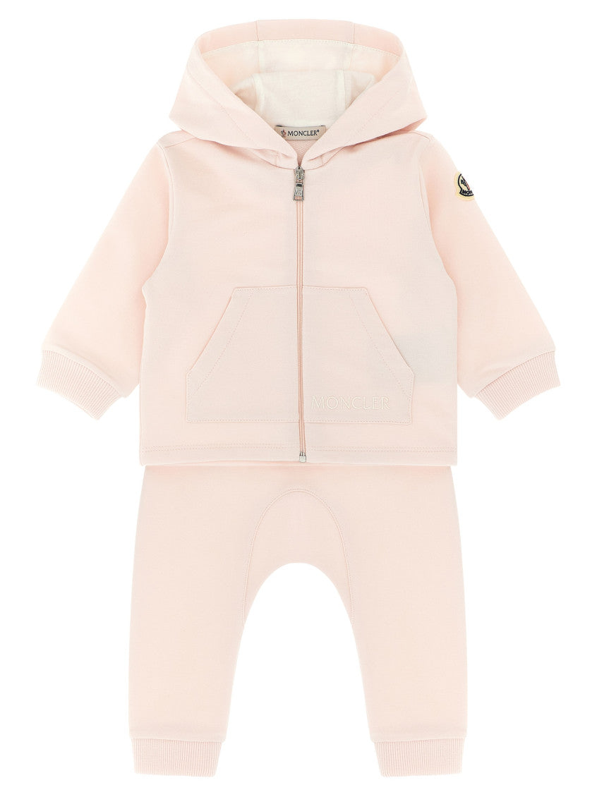 Pink Solid Hood/Jogger Sets (Baby Girl) 1