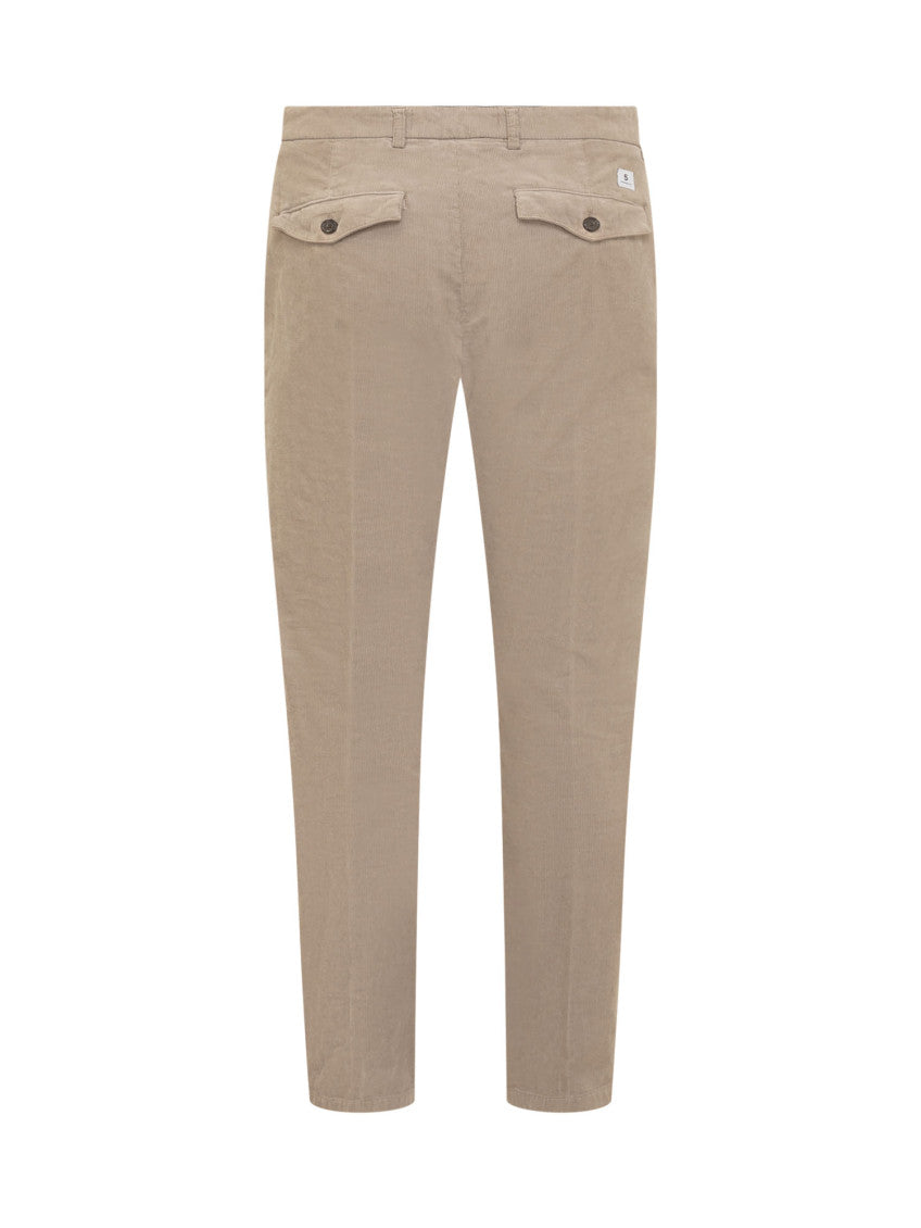 Beige Pleated Chino Pants 2