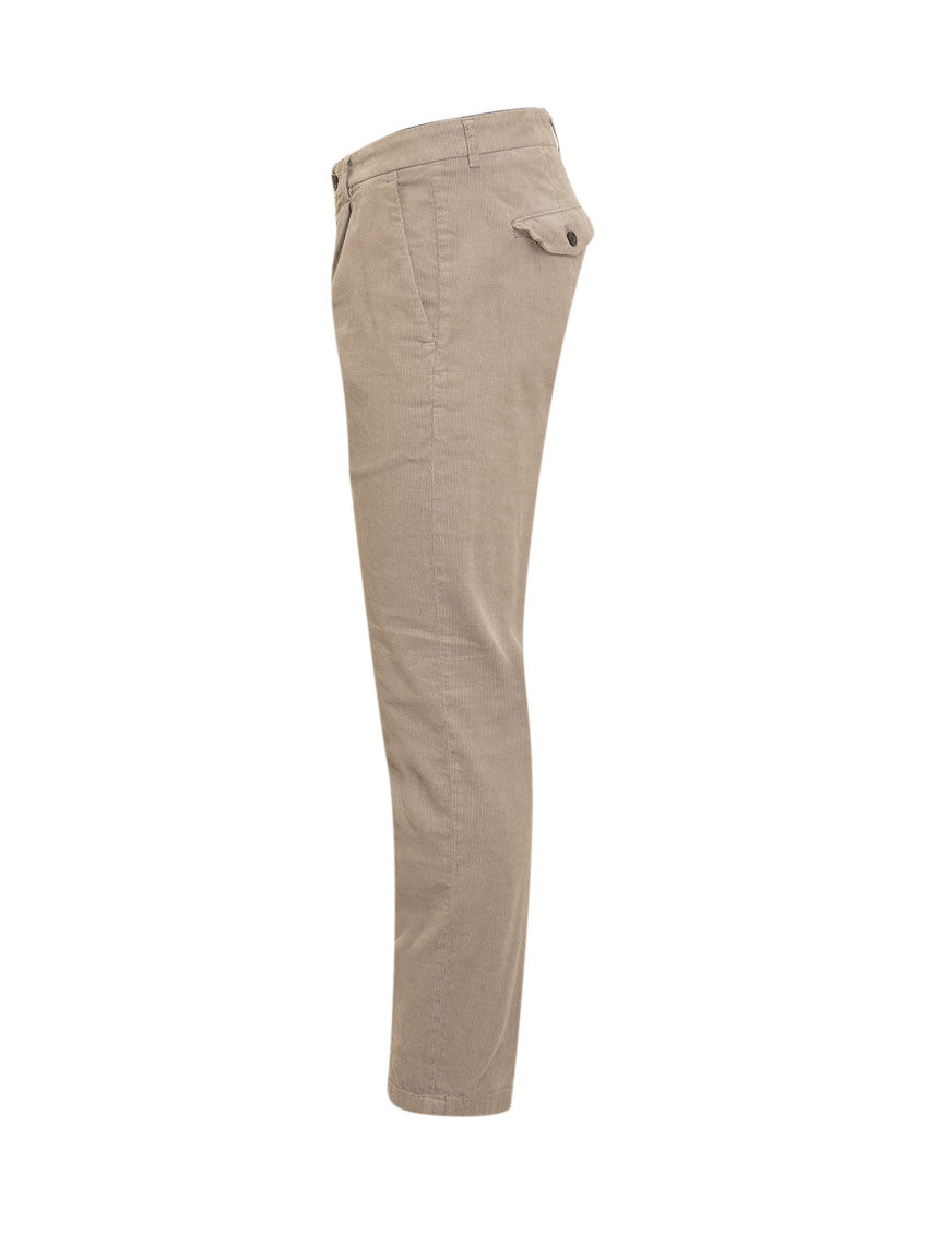 Beige Pleated Chino Pants 3