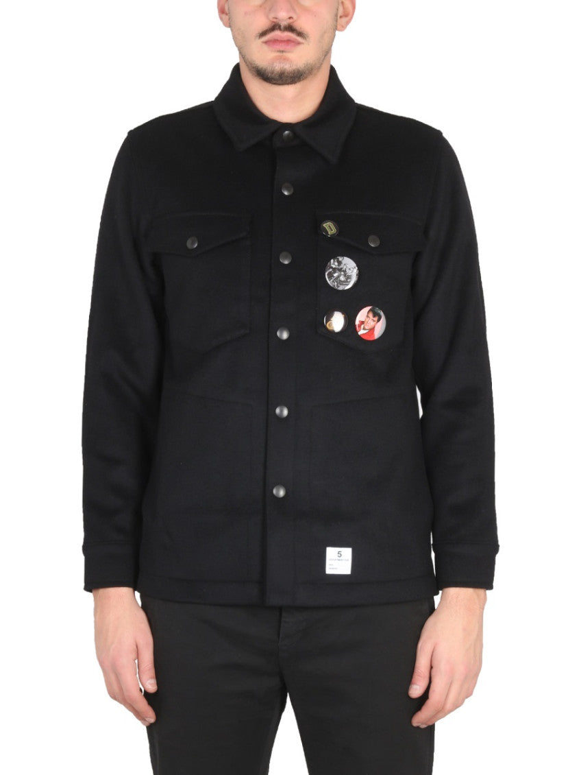 Black Shirt Collar Jacket 1