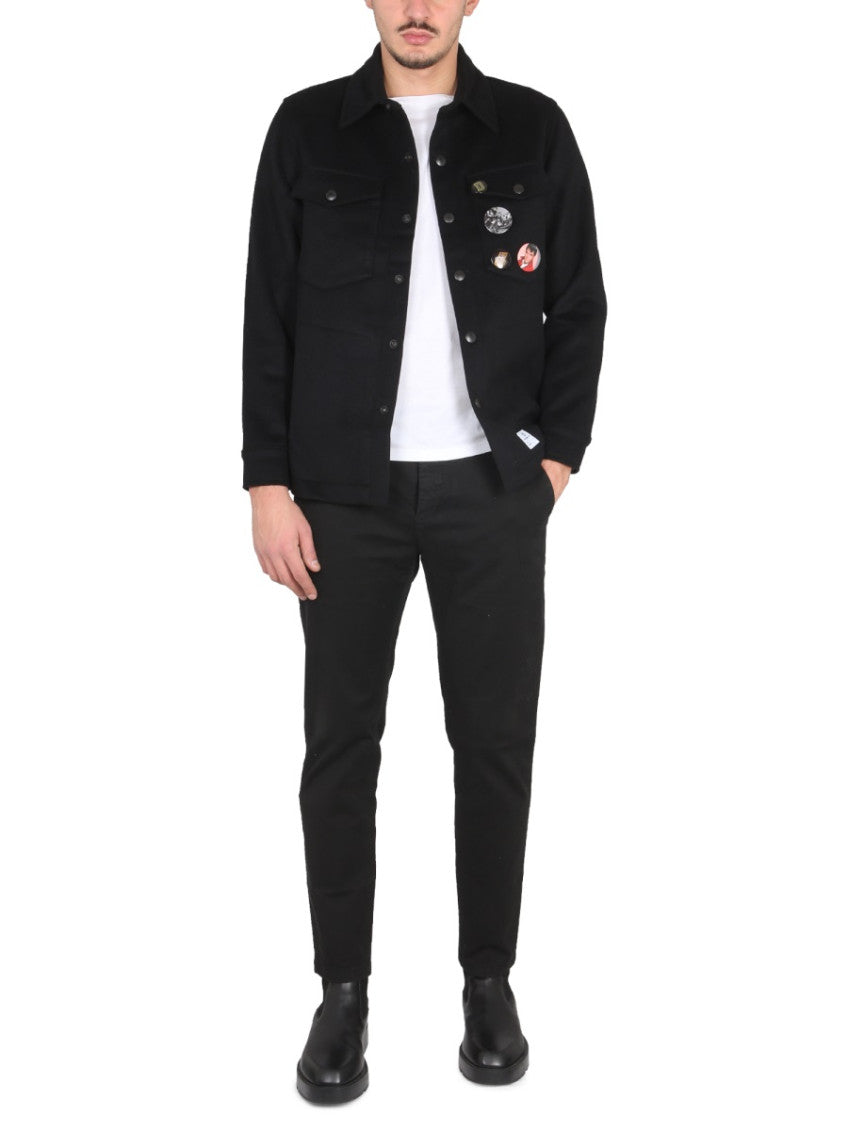 Black Shirt Collar Jacket 2