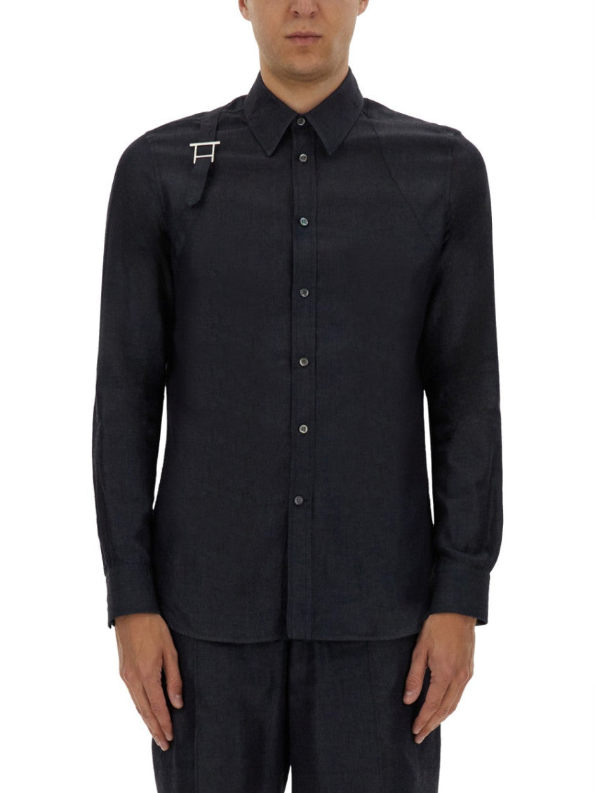 Black Regular Solid Shirt 1