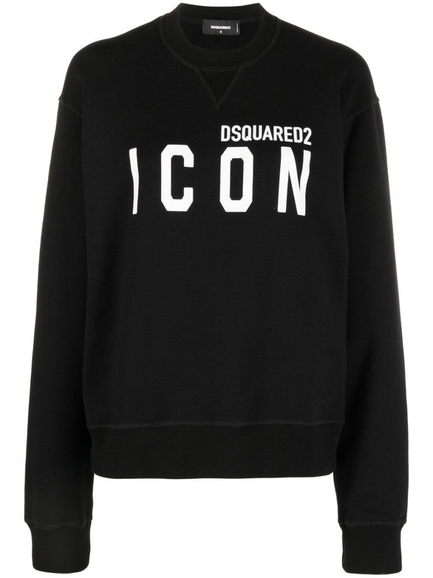 Black Logo Crew Neck Sweatshirt 1