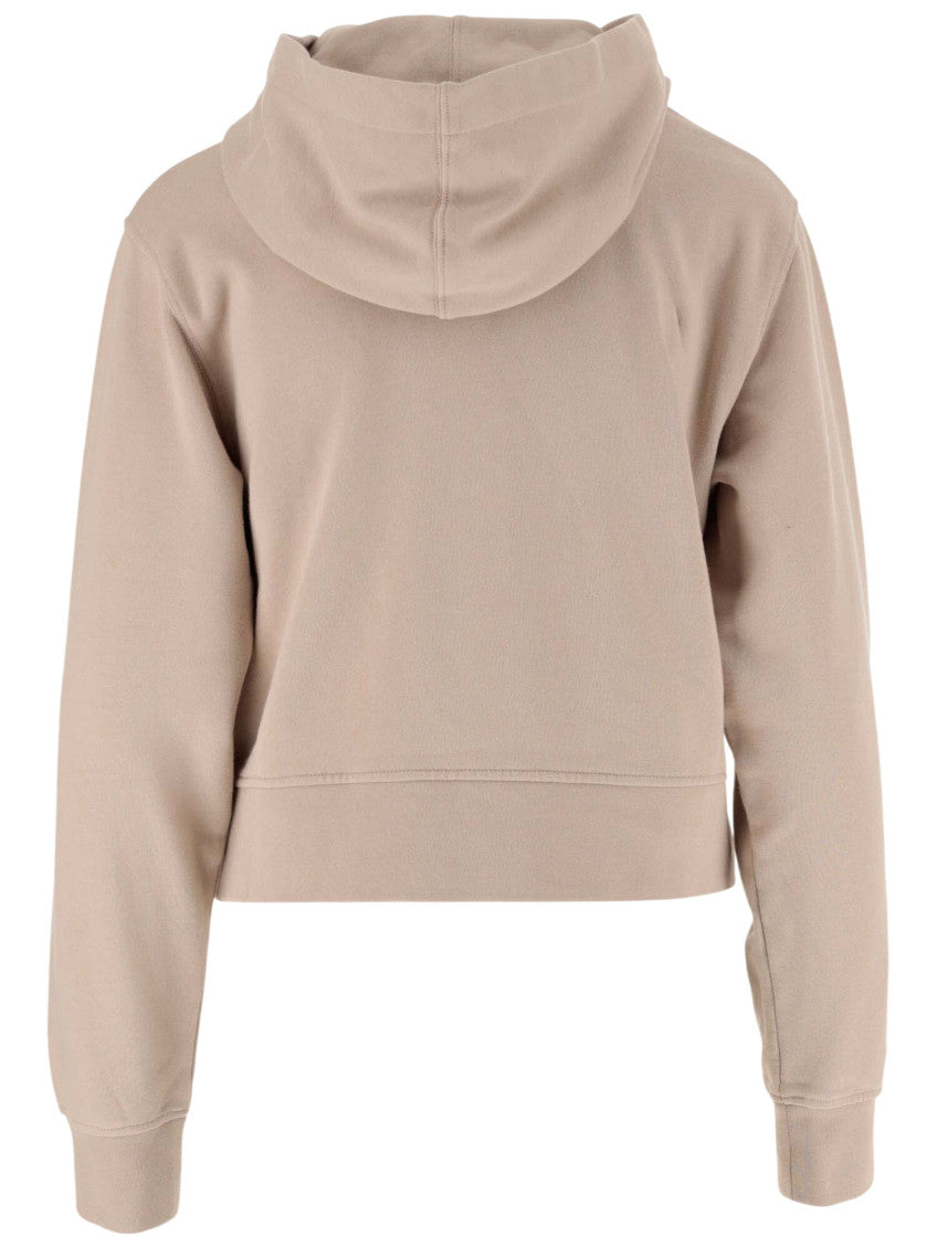Beige Logo Hood Sweatshirt 2