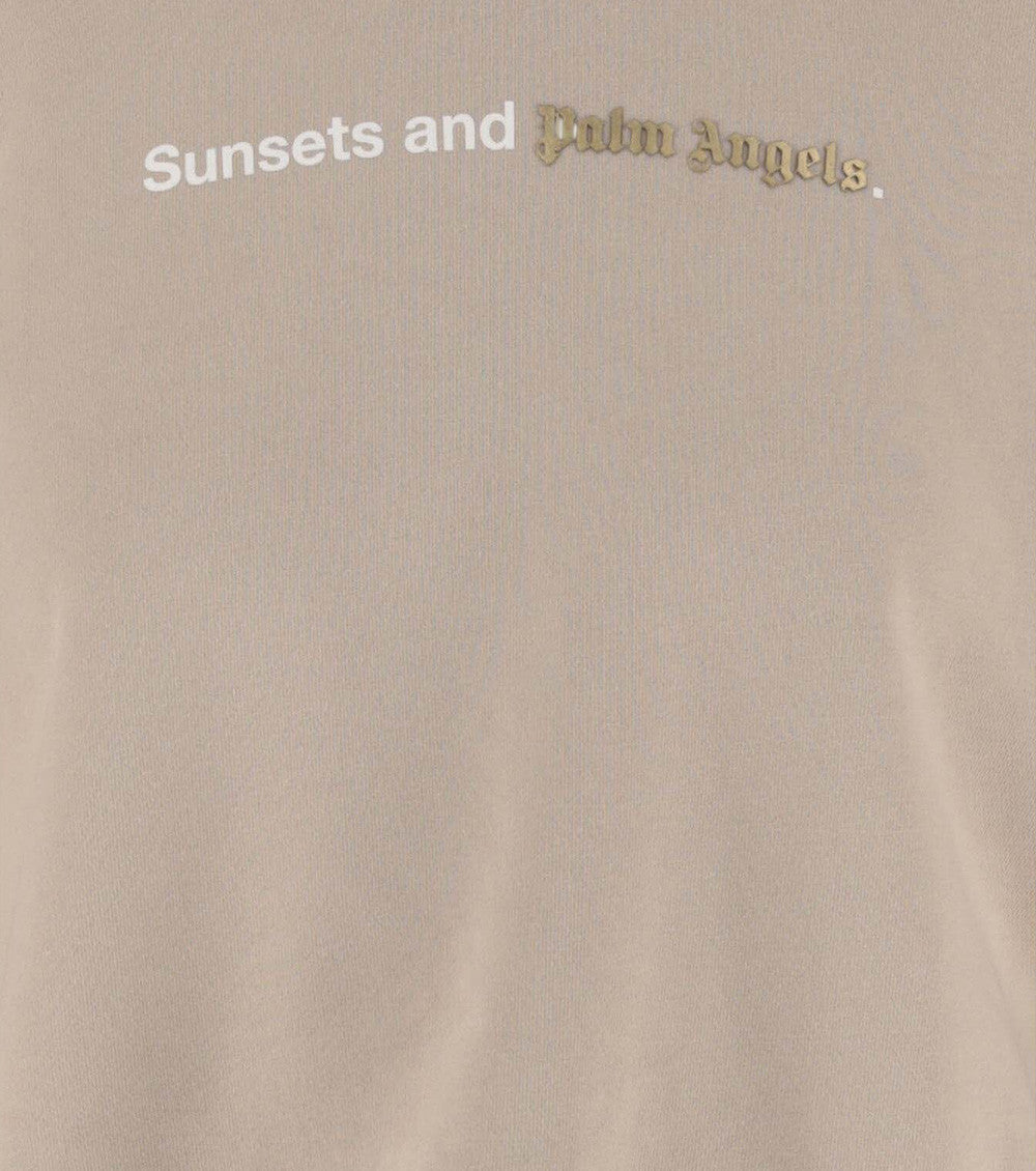 Beige Logo Hood Sweatshirt 3