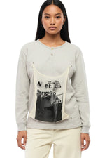 Grey Graphic Crew Neck Sweatshirt 1