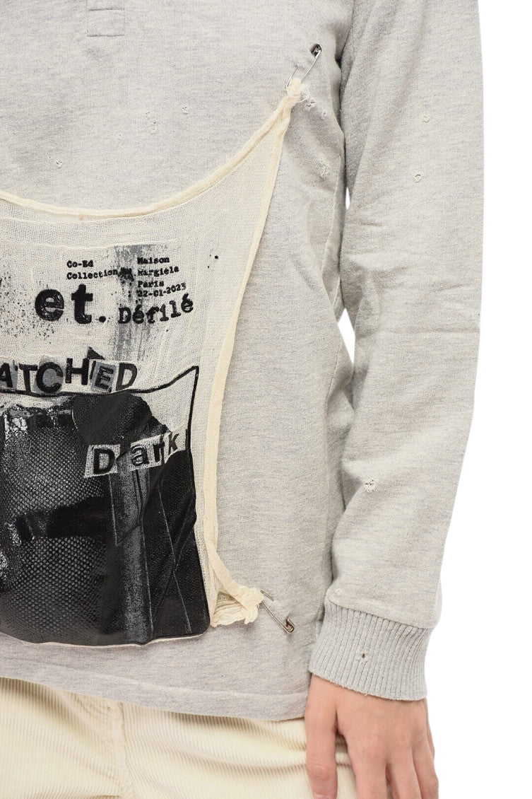 Grey Graphic Crew Neck Sweatshirt 3