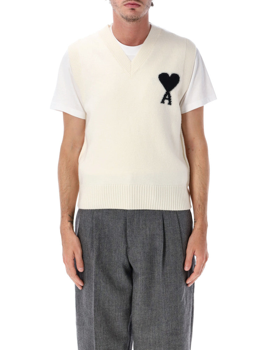 Off White Sleeveless Sweater 1