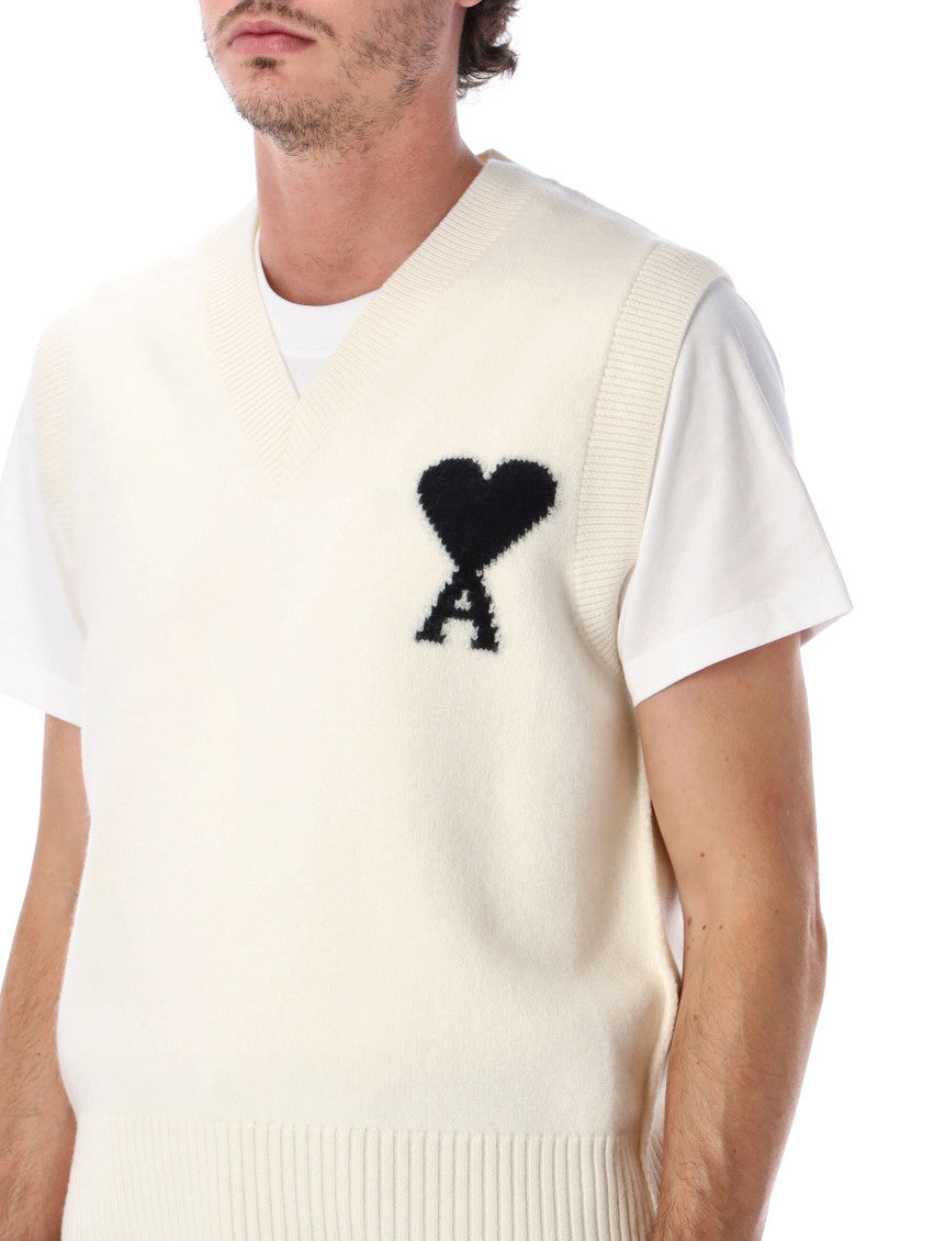Off White Sleeveless Sweater 3