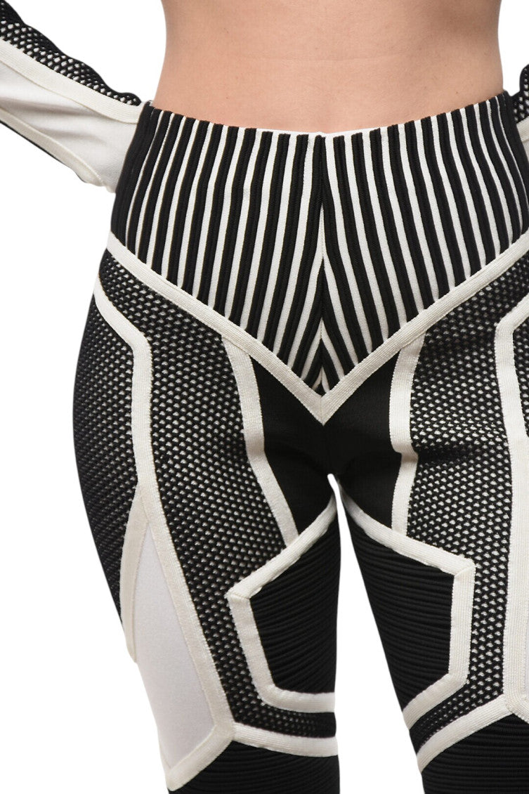 BlackWhite Stripes Shorts 3