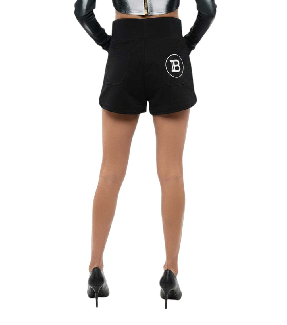 Black Logo Drawstring Shorts 2